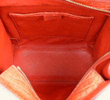 Celine Orange Crocodile Nano Luggage Bag