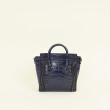 Celine Blue Crocodile Nano Luggage Bag