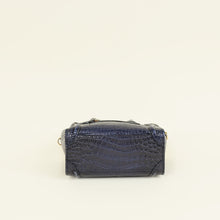 Celine Blue Crocodile Nano Luggage Bag