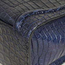 Celine Blue Crocodile Nano Luggage Bag