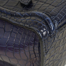 Celine Blue Crocodile Nano Luggage Bag