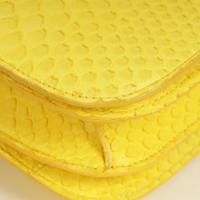 Celine Yellow Python Box Medium Shoulder Bag