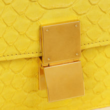 Celine Yellow Python Box Medium Shoulder Bag