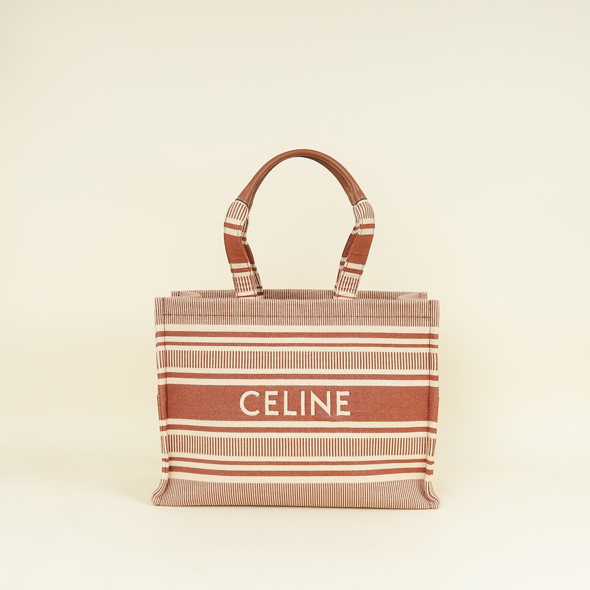 Celine Bicolor Striped Cabas Thais Tote Large Bag