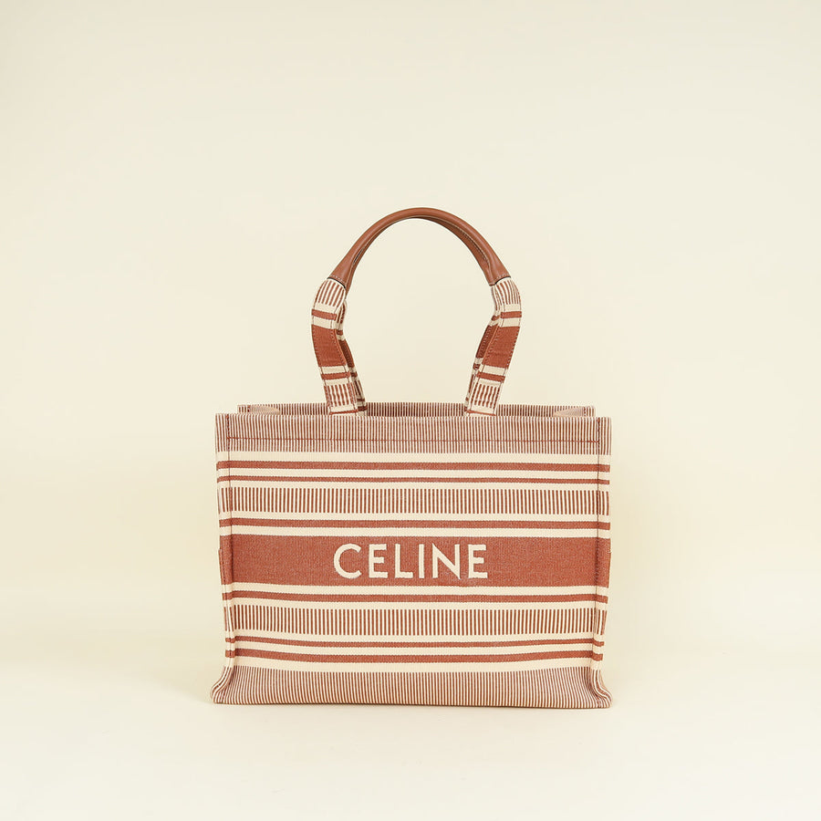 Celine Bicolor Striped Cabas Thais Tote Large Bag