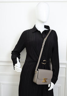 Celine Pebble Grey Teen Triomphe Bag