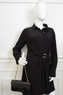Celine Black Triomphe Chain Shoulder Bag