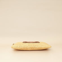 Celine Bicolor Raffia Triomphe Small Wristlet Pouch