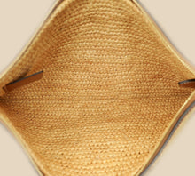 Celine Bicolor Raffia Triomphe Small Wristlet Pouch