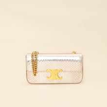 Celine Rose Glace Python Claude Chain Shoulder Bag