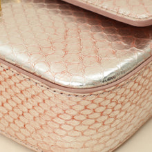 Celine Rose Glace Python Claude Chain Shoulder Bag