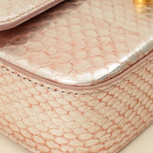 Celine Rose Glace Python Claude Chain Shoulder Bag