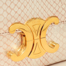 Celine Rose Glace Python Claude Chain Shoulder Bag