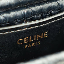 Celine Black Raffia Effect Claude Chain Shoulder Bag
