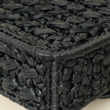 Celine Black Raffia Effect Claude Chain Shoulder Bag