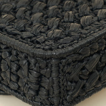 Celine Black Raffia Effect Claude Chain Shoulder Bag