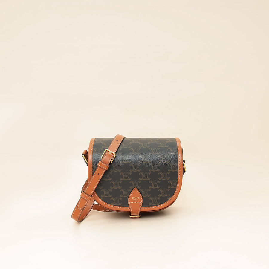Celine Tan Medium Triomphe Folco Bag