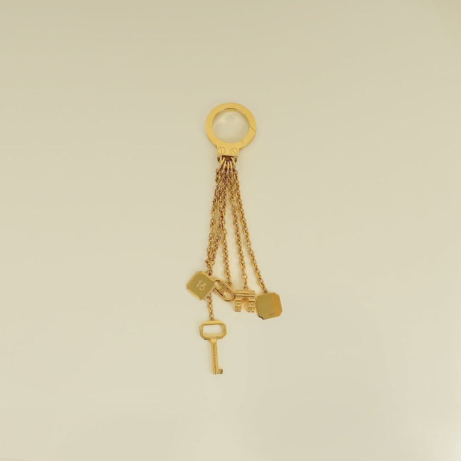 Celine Gold Triomphe Multiple Charm