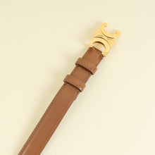 Celine Brown Bronz Triomphe 25mm Belt