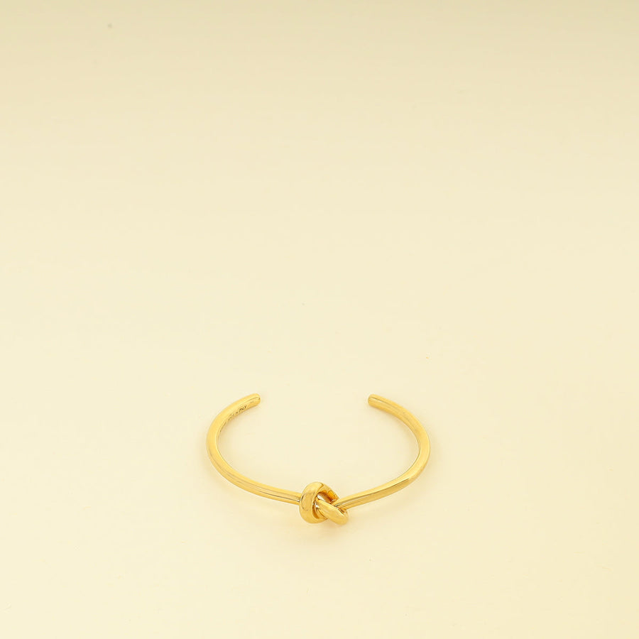 Celine Brass Gold Knot Extra Thin Bracelet