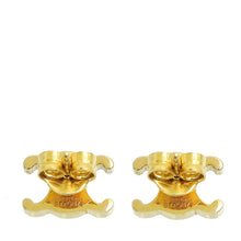 Celine Gold Finish Brass Triomphe Studs Earrings
