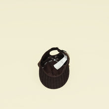 Celine Chocolate Logo-Embroidered Pinstriped Wool Hat