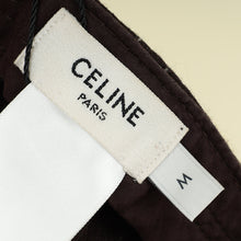 Celine Chocolate Logo-Embroidered Pinstriped Wool Hat