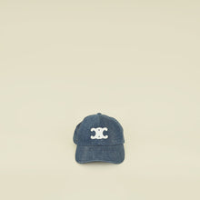 Celine Blue Denim Union Wash Triomphe Baseball Hat
