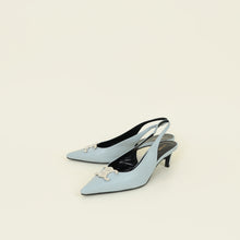 Celine Slate Blue Alma Slingback 36.5