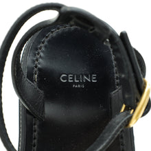 Celine Black Clea Triomphe Gladiator Sandal 37
