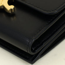 Celine Black Compact Wallet with Coin Triomphe