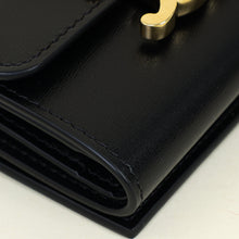 Celine Black Compact Wallet with Coin Triomphe