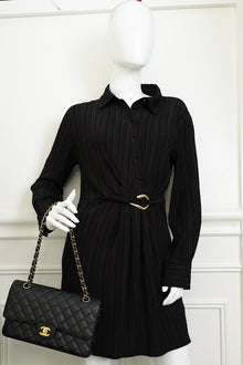 Chanel Black CC 11.12 Classic Double Flap Medium Bag