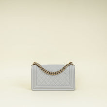 Chanel Pale Grey Le Boy Medium Flap Bag