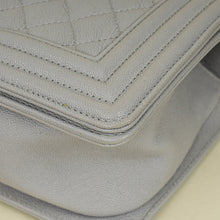 Chanel Pale Grey Le Boy Medium Flap Bag