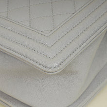Chanel Pale Grey Le Boy Medium Flap Bag