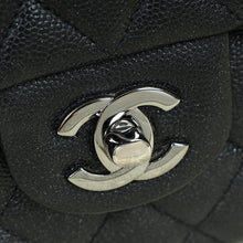 Chanel Black CC Classic Metallic Double Flap Small Bag