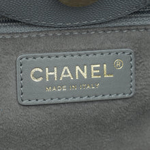 Chanel Grey CC Deauville Studded Medium Tote Bag