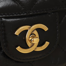 Chanel Black CC Bubble Large Messenger Flap Bag
