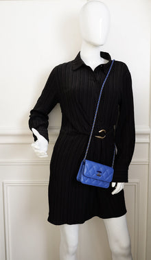 Chanel Blue CC Flap Phone Case with Chain