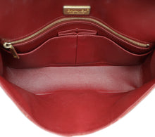 Chanel Burgundy Python CC Classic Double Flap Medium Bag
