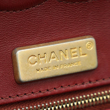 Chanel Burgundy Python CC Classic Double Flap Medium Bag