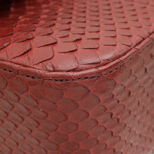 Chanel Burgundy Python CC Classic Double Flap Medium Bag