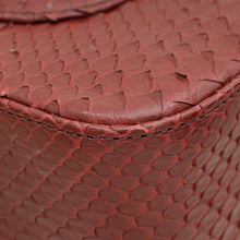 Chanel Burgundy Python CC Classic Double Flap Medium Bag