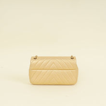 Chanel Light Metallic Gold CC Chevron Camera Case Small Flap Bag