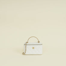 Chanel White CC Top Handle Vanity Chain