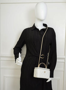 Chanel White CC Top Handle Vanity Chain