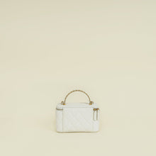 Chanel White CC Top Handle Vanity Chain