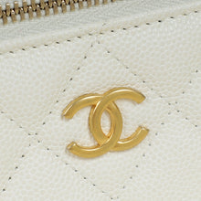 Chanel White CC Top Handle Vanity Chain