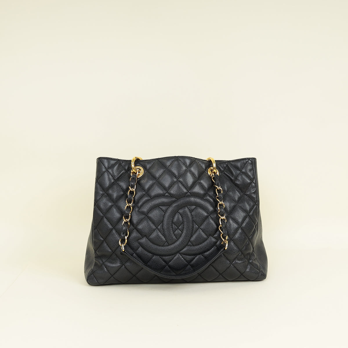 Chanel Black CC GST Tote Bag